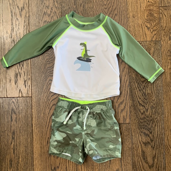BABY GAP Infant Boys Bathing Suit Set, UPF 60+, 6-12 Months - Picture 1 of 7